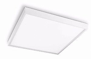 Plafon Led de Sobrepor 36w Quadrado 40x40 Branco Quente - CL