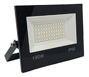 Refletor LED 100W SMD SLIM Branco Quente 3000K - Vluz