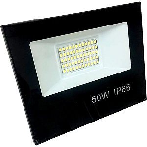 Refletor LED 50W SMD SLIM Branco Frio 6000K - Vluz